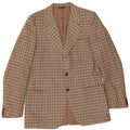 Jaqueta Blazer Masculina Vintage com 3 Botões IT 52 XL Lã Geométrica Marrom