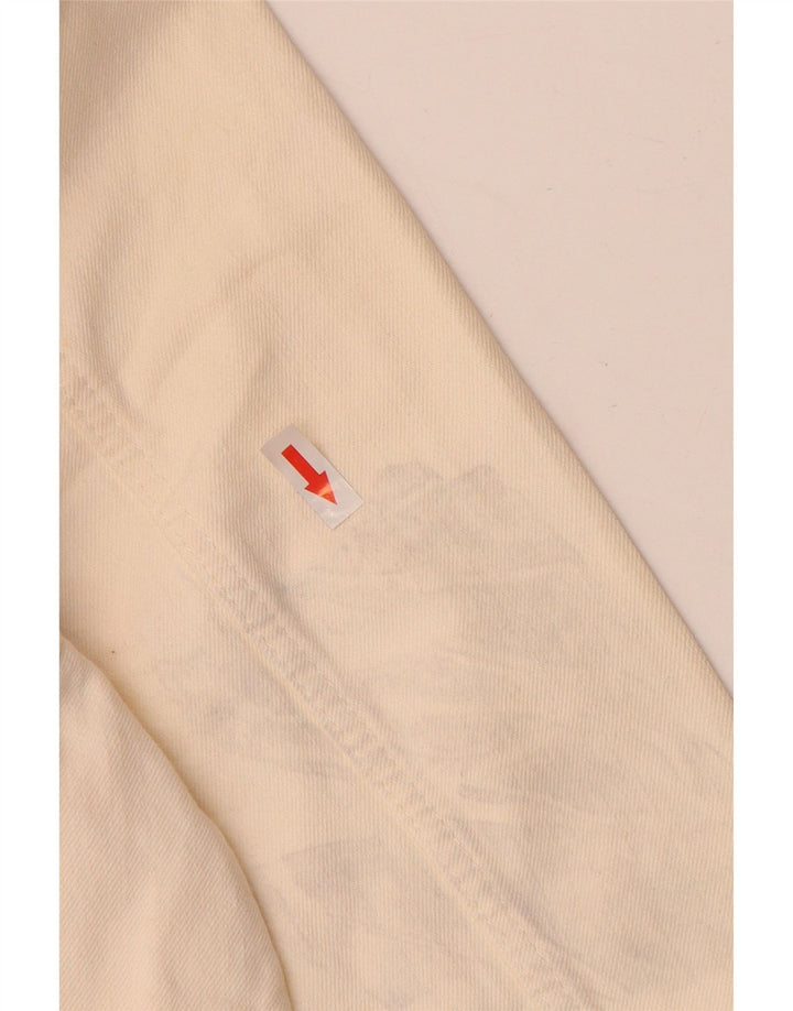 Jaqueta jeans feminina Marks & Spencer UK 16 grande algodão branco