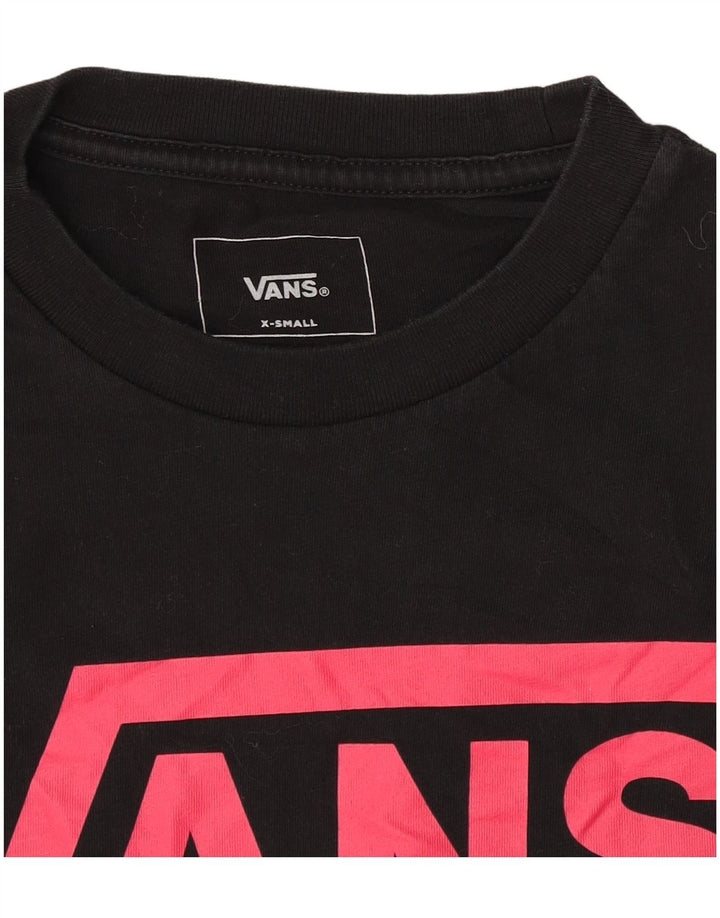 Vans feminino gráfico moletom jumper UK 6 XS preto