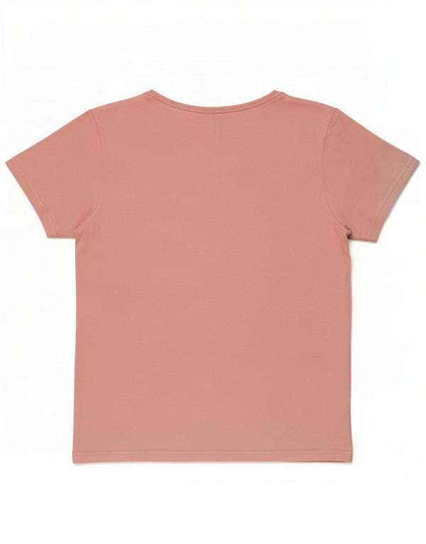 Camiseta feminina Juicy Couture com estampa gráfica UK 16 grande elastano rosa