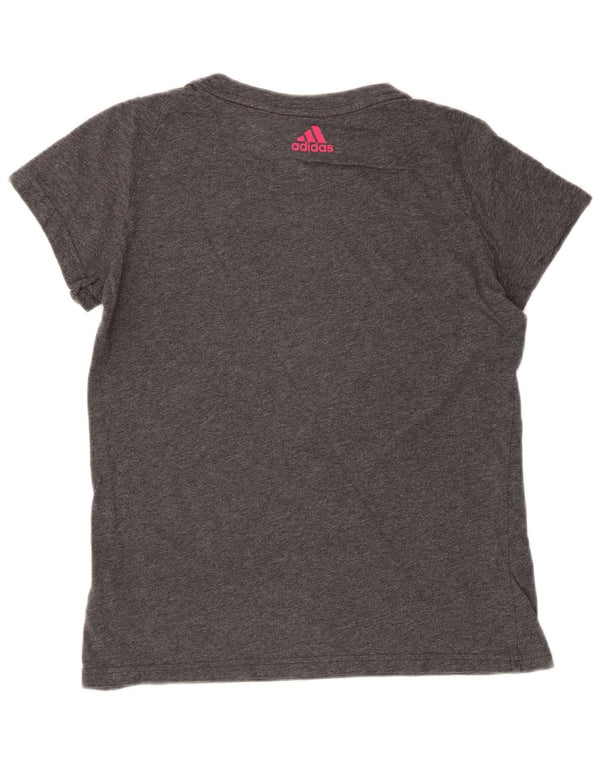 Adidas Camiseta Feminina Graphic Top UK 12/14 Cinza Médio Algodão