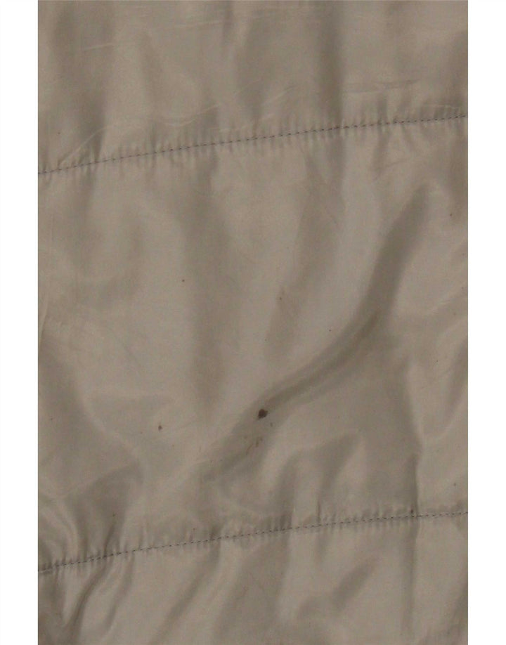 Colete acolchoado masculino Zara UK 42 XL cáqui poliéster