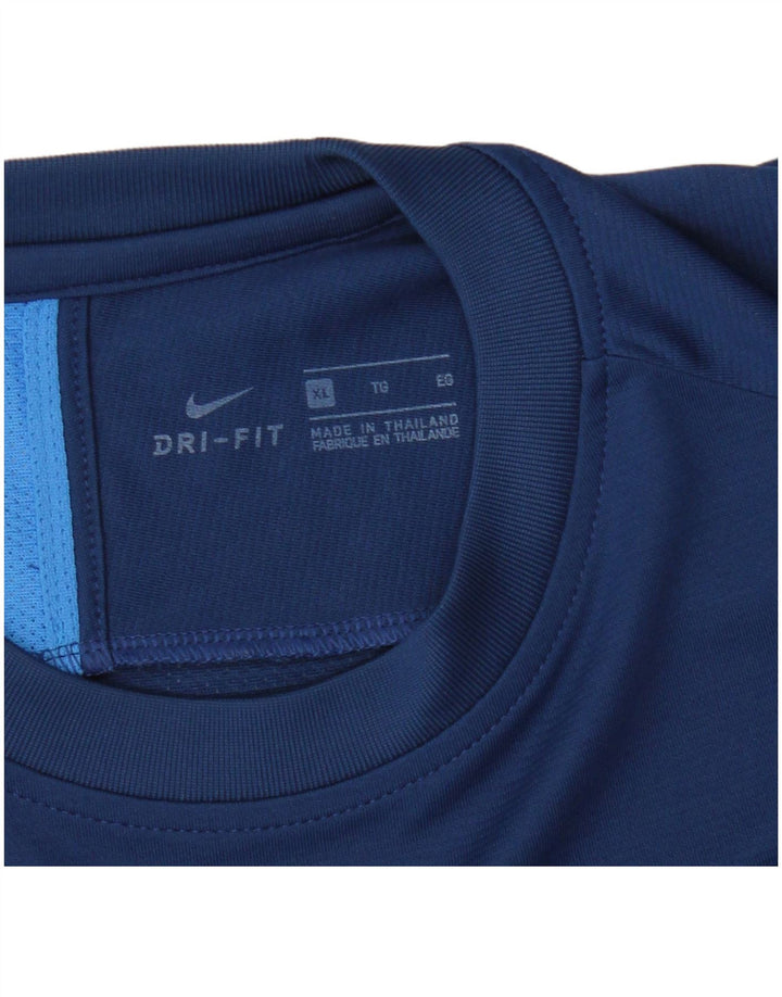 Camiseta Nike Masculina Dri Fit Top XL Azul Colorblock
