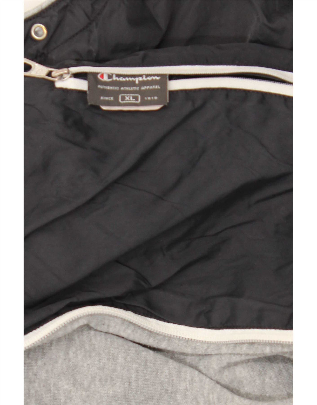 Suéter masculino Champion com capuz e zíper XL cinza
