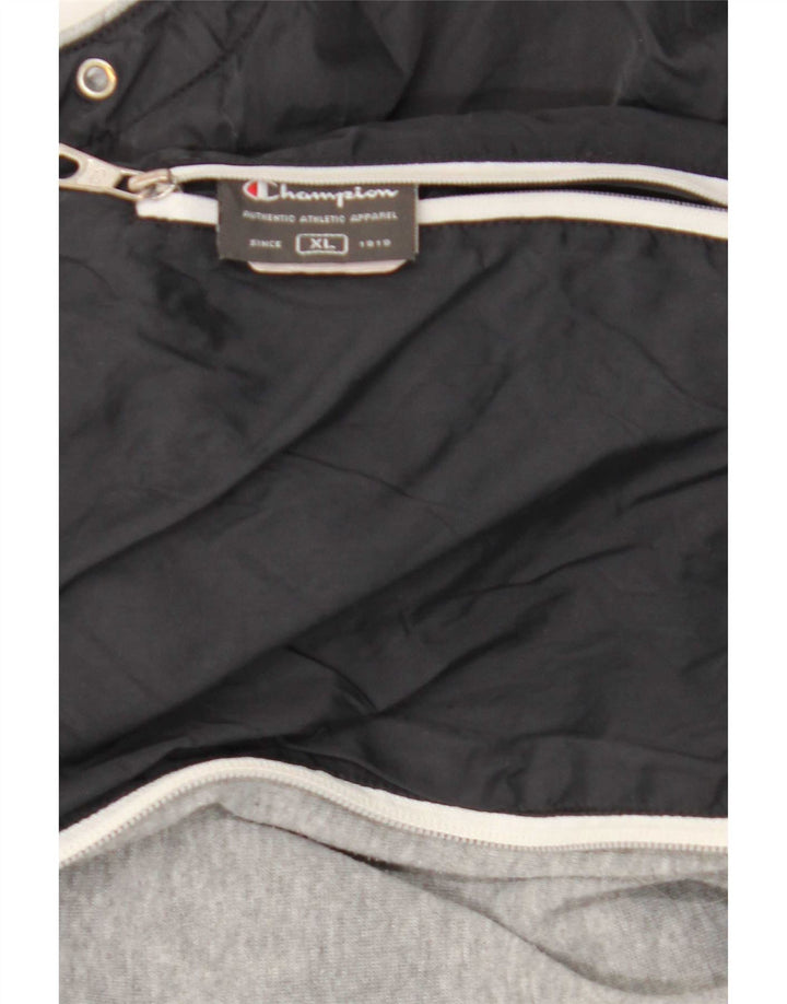 Suéter masculino Champion com capuz e zíper XL cinza