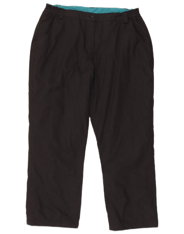 Calça corta-vento feminina Mountain Warehouse UK 14 grande W32 L28 preta