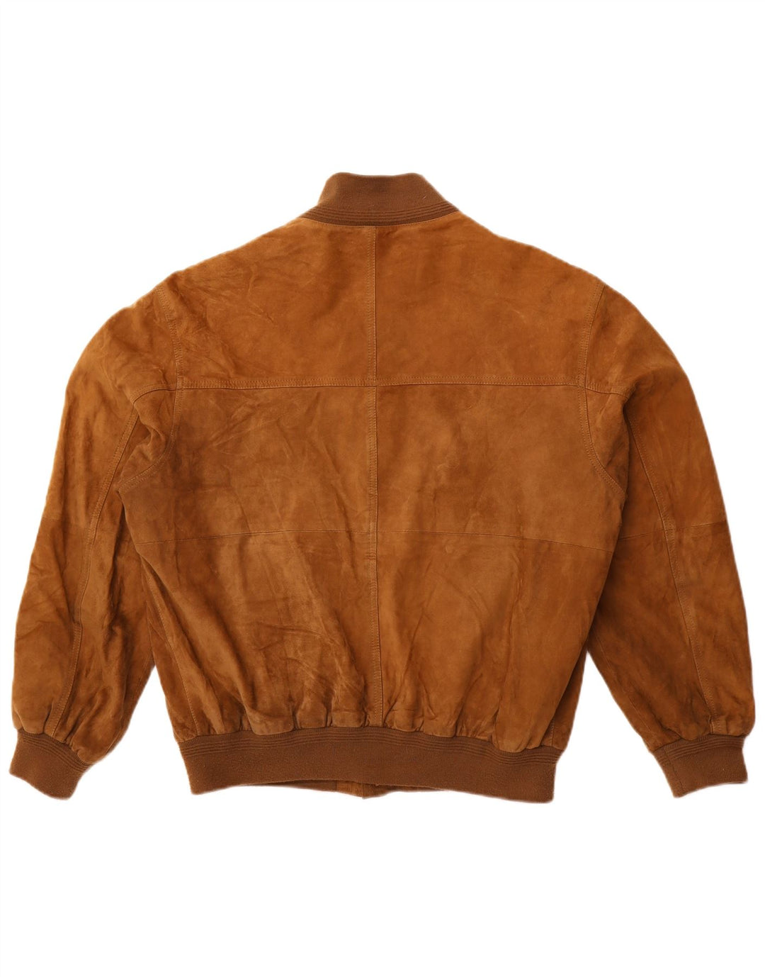 Jaqueta bomber masculina VINTAGE de camurça IT 50 grande couro bege