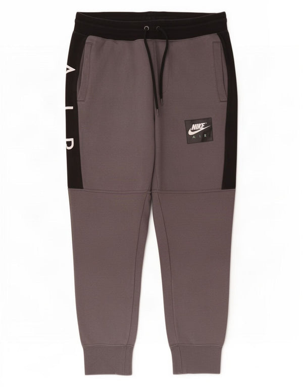 Calça esportiva masculina Nike Graphic Joggers cinza médio algodão colorblock