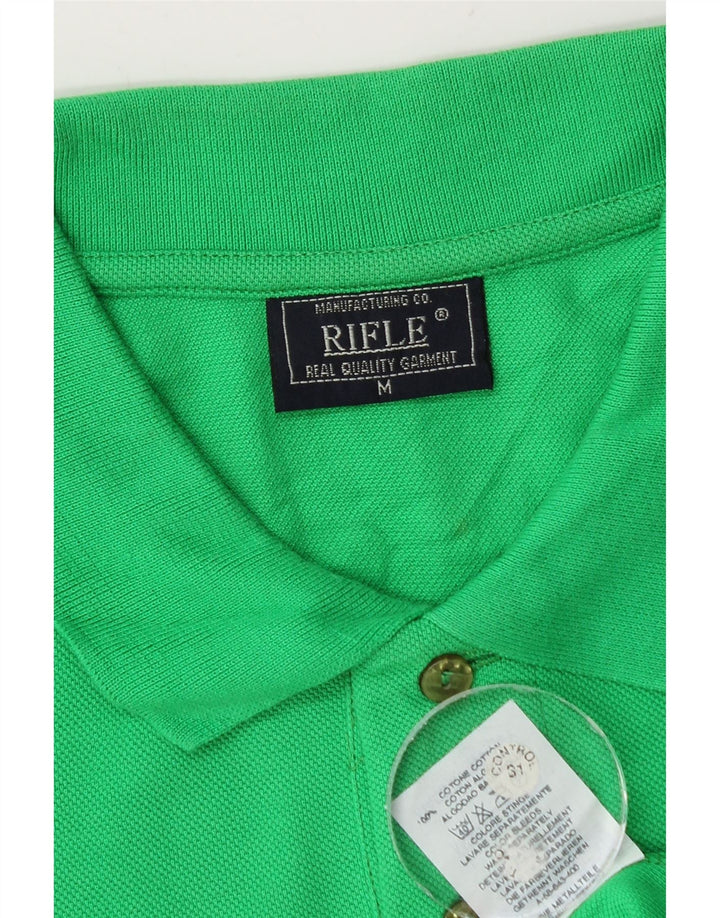 Camisa polo masculina Rifle algodão verde médio