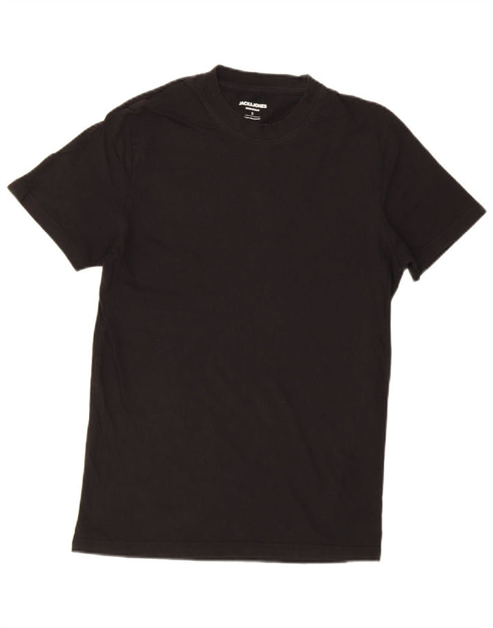 Camiseta masculina Jack & Jones top pequeno algodão preto