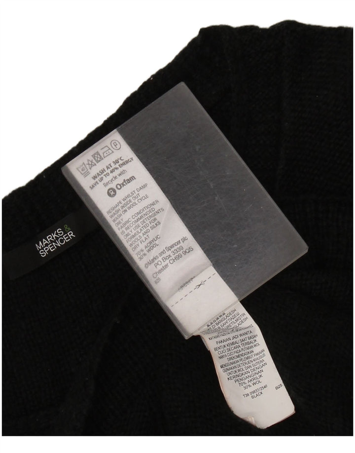 Vestido jumper feminino Marks & Spencer Reino Unido 14 acrílico preto médio