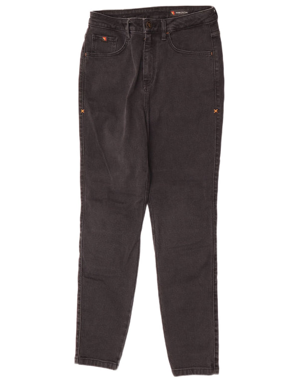Calça jeans feminina vintage cintura alta W32 L30 algodão preto