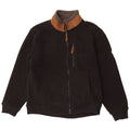 Atlas For Men Mens Fleece Jacket Grande Poliéster Preto Colorblock