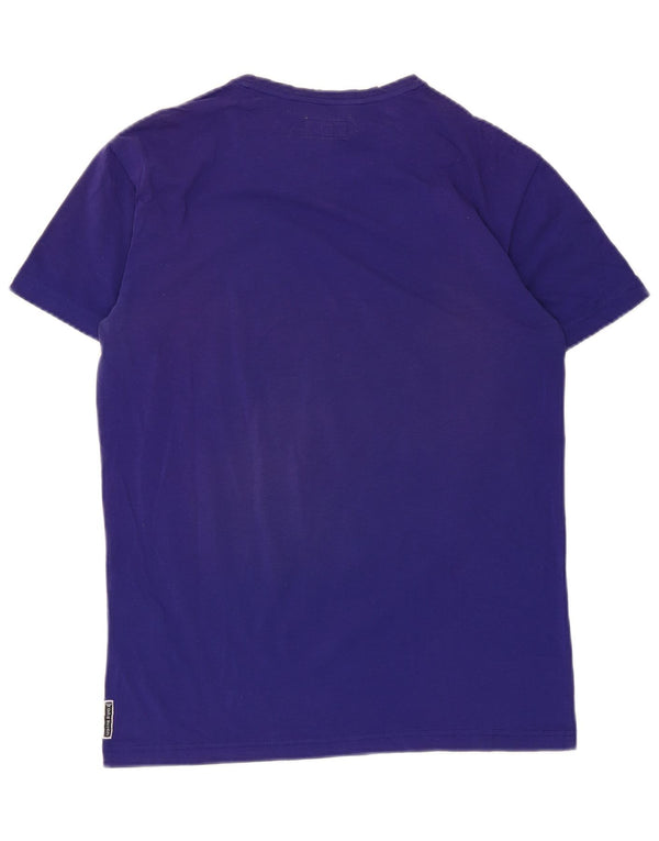Camiseta masculina Armani Jeans Top pequeno algodão roxo