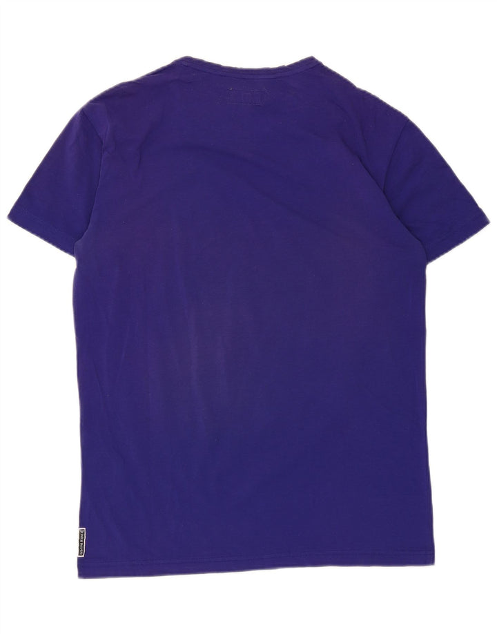 Camiseta masculina Armani Jeans Top pequeno algodão roxo