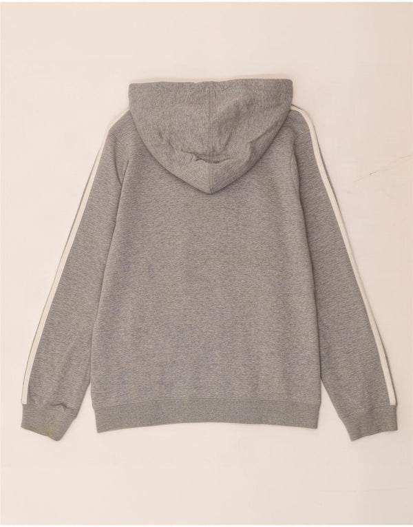 Jumper com capuz gráfico feminino Adidas UK 10 pequeno algodão cinza