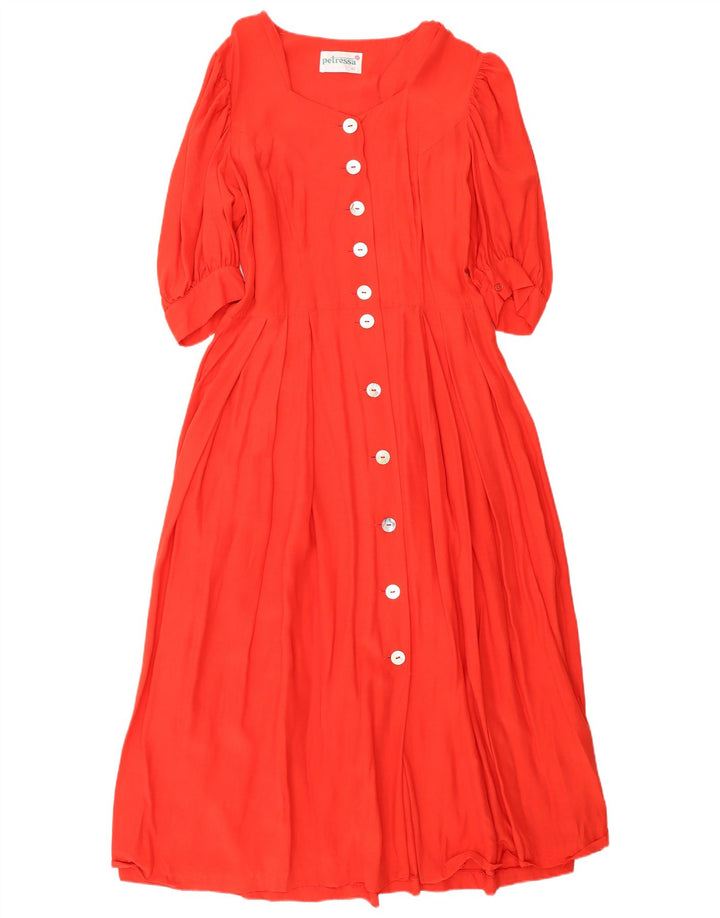 Vestido maxi feminino Petressa de manga curta IT 42 médio laranja
