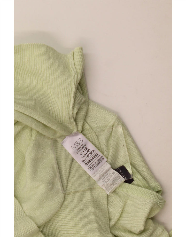 Suéter cardigã feminino Marks & Spencer UK 12 viscose verde médio