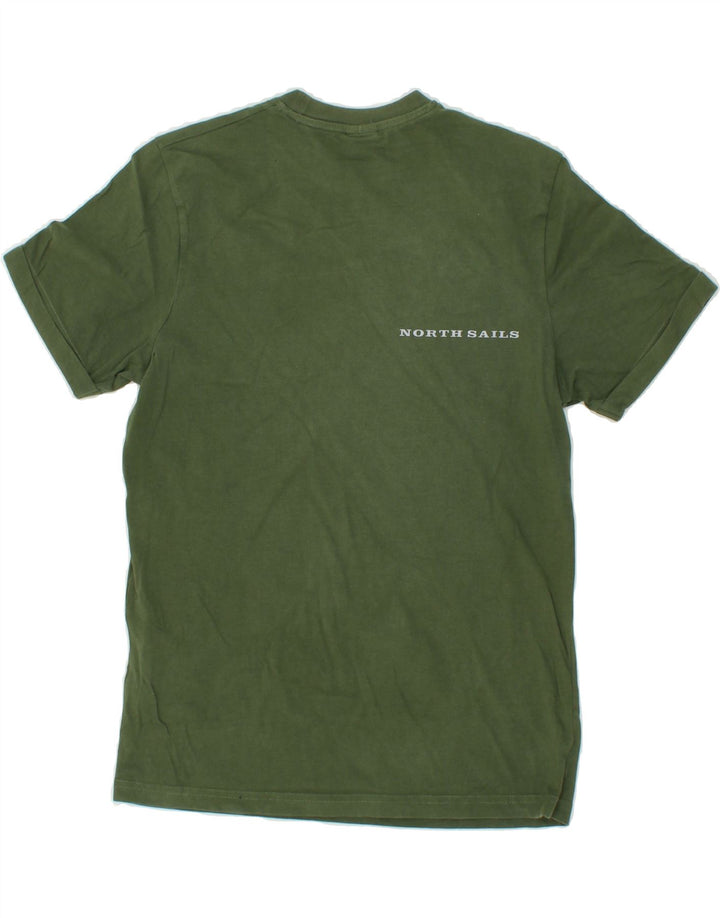NORTH SAILS Mens Graphic T-Shirt Top XS Green Cotton Vintage North Sails and Second-Hand North Sails from Messina Hembry 