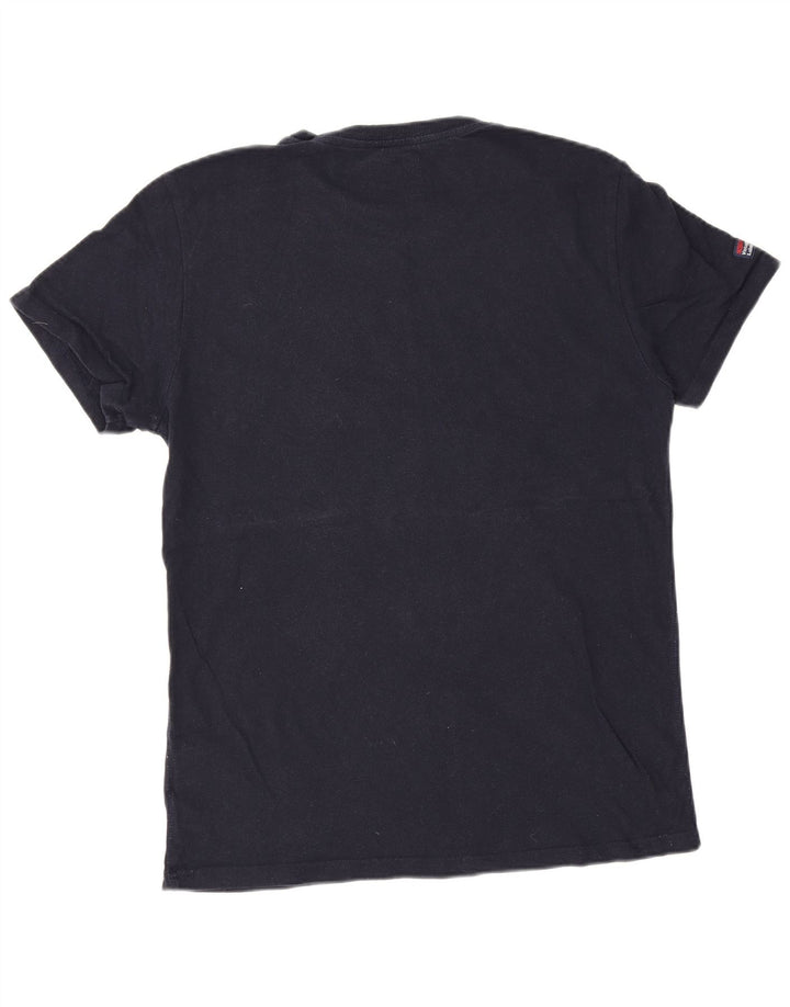 Camiseta gráfica masculina Superdry Top grande algodão azul marinho