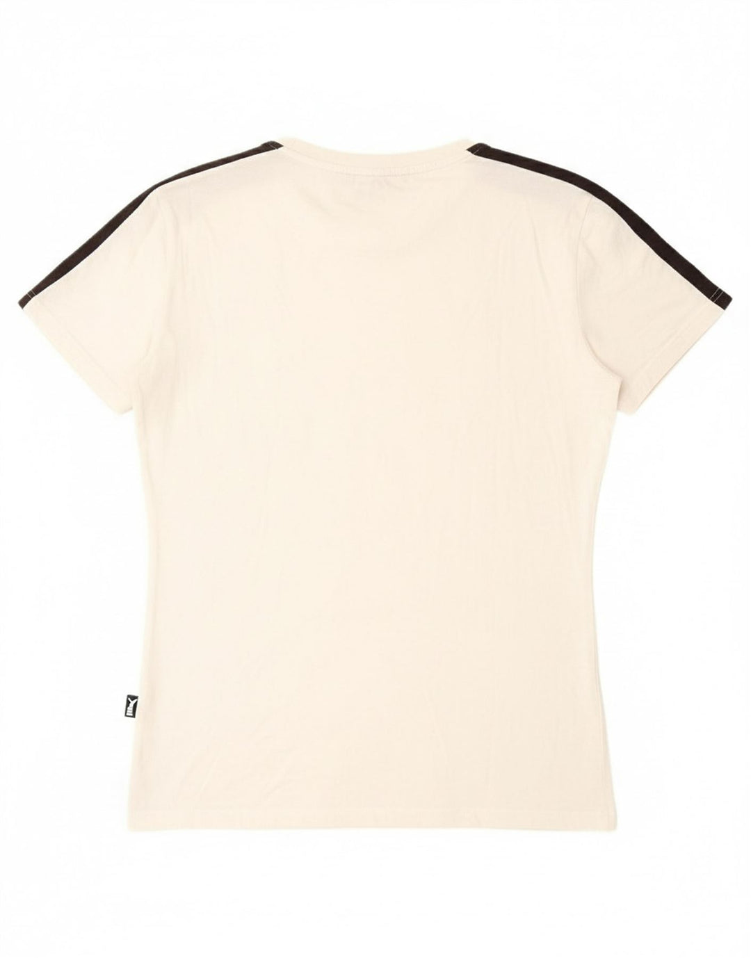 Camiseta masculina PUMA Top médio branco colorblock algodão