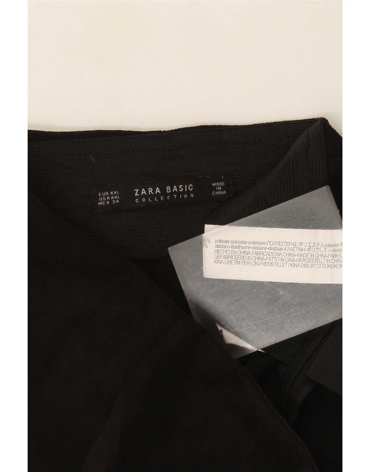 Calça feminina Zara Slim Cropped 2XL W34 L26 Poliéster Preto