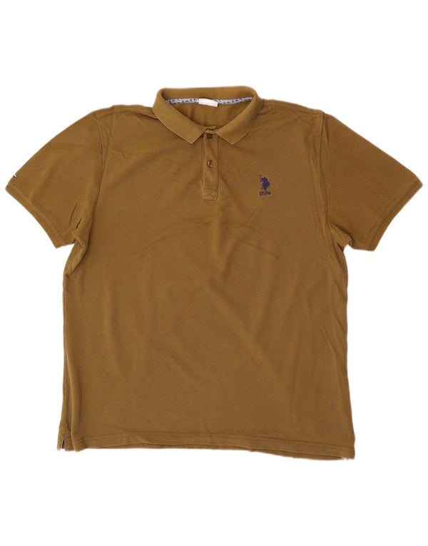 US Polo Assn. Camisa Masculina XL Cáqui Algodão