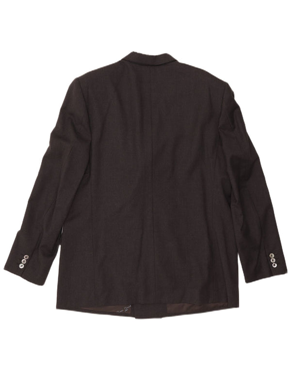 Jaqueta blazer masculina Pierre Cardin com peito duplo Reino Unido 40 grande cinza