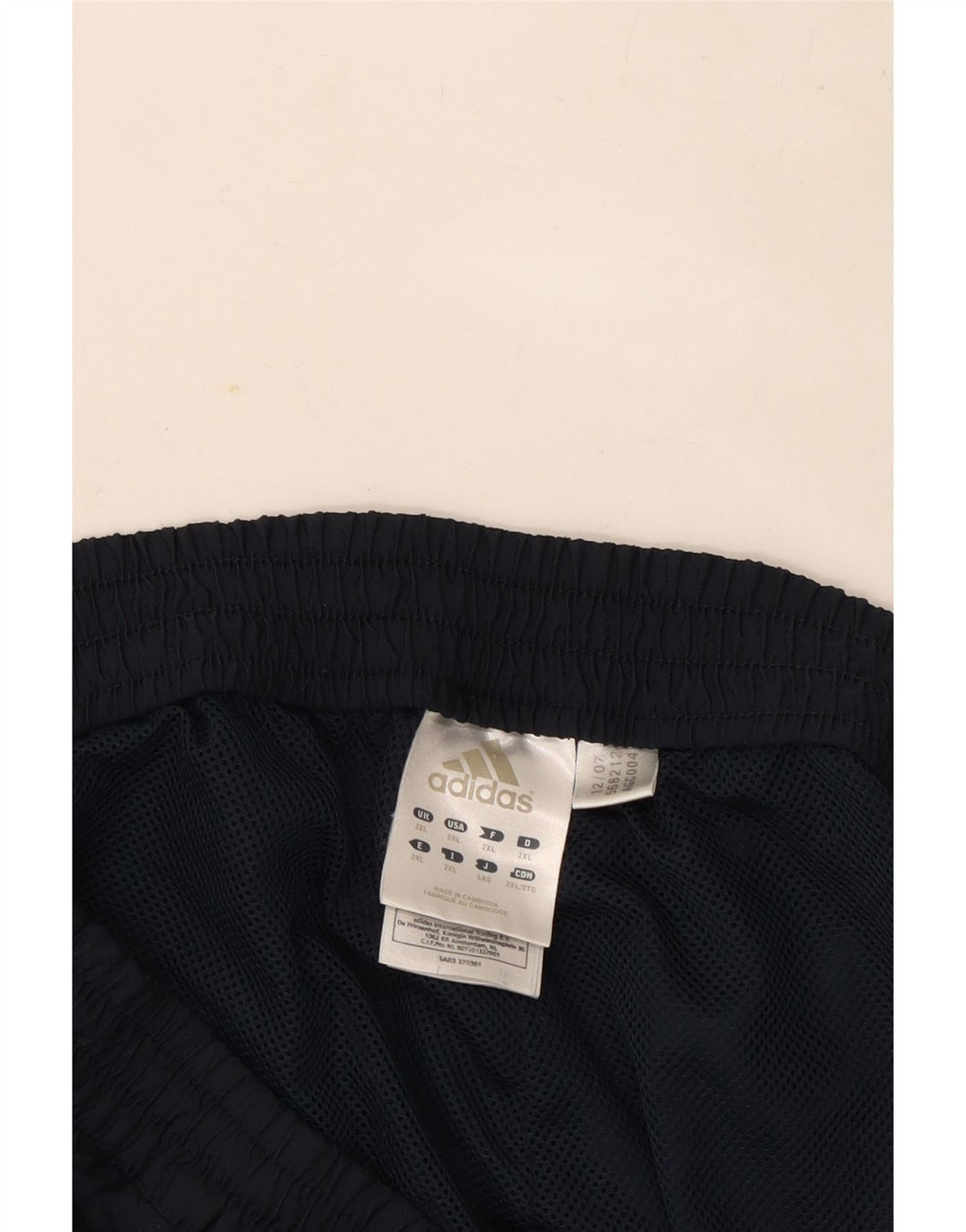 Calça de treino masculina Adidas 2XL poliéster azul marinho