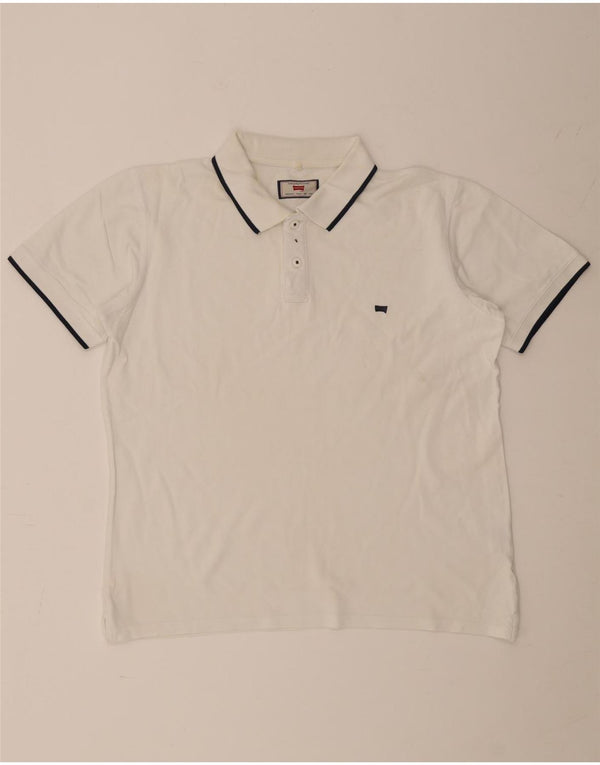 Camisa polo masculina Carrera Regular Fit XL listrada branca