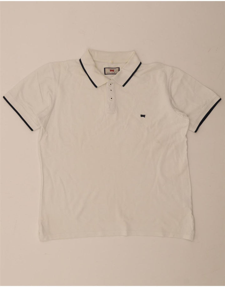 Camisa polo masculina Carrera Regular Fit XL listrada branca