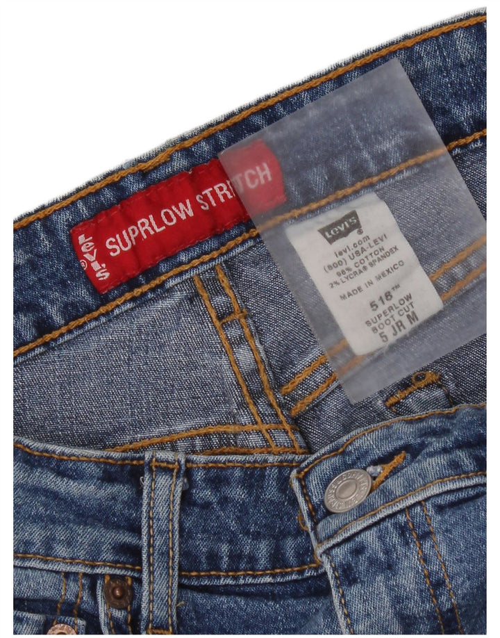 Jeans feminino Super Low Bootcut Levi's US 5 Médio W30 L31 Azul Algodão