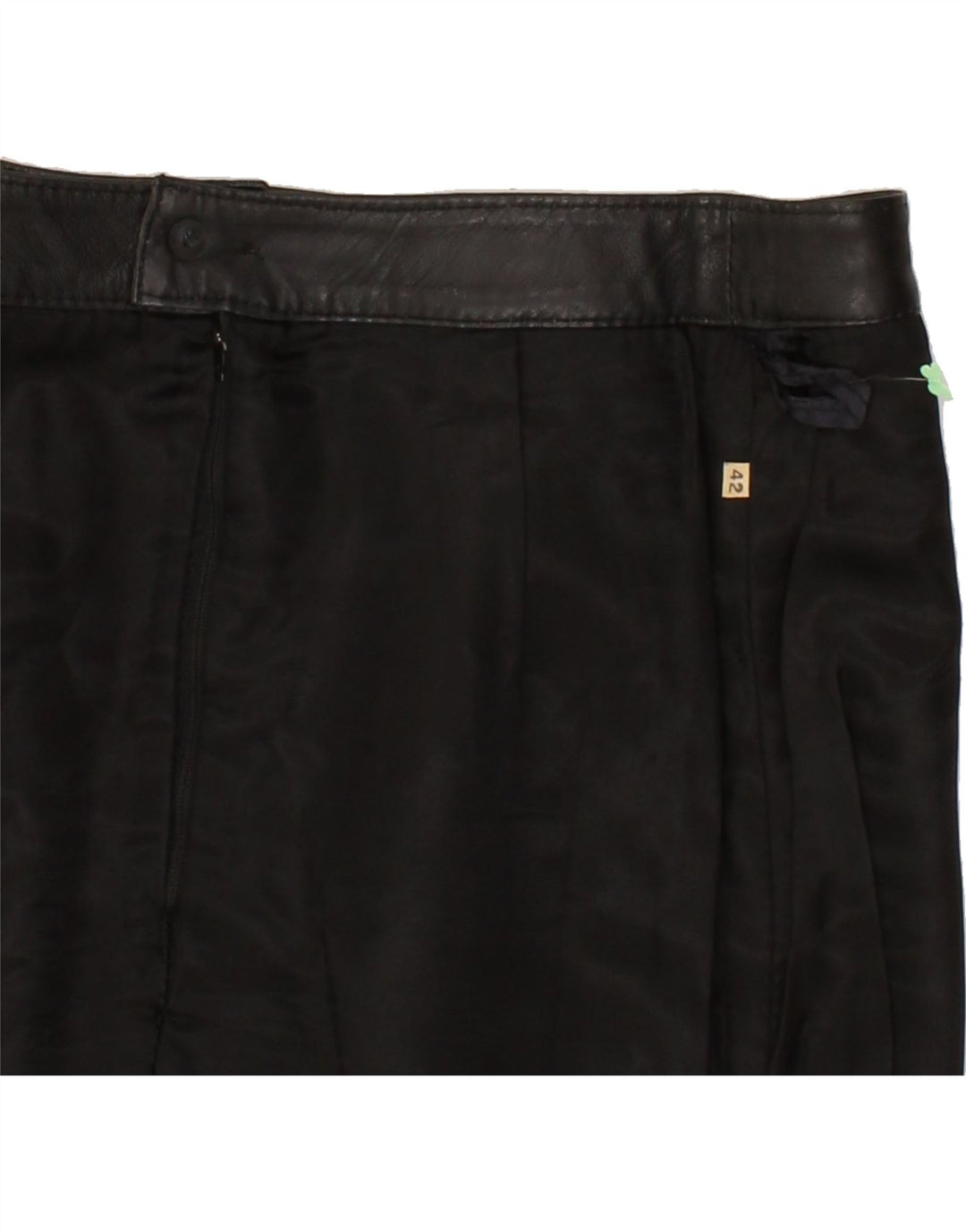 VINTAGE Womens Mini Leather Skirt IT 42 Medium W26 Black Vintage Vintage and Second-Hand Vintage from Messina Hembry 
