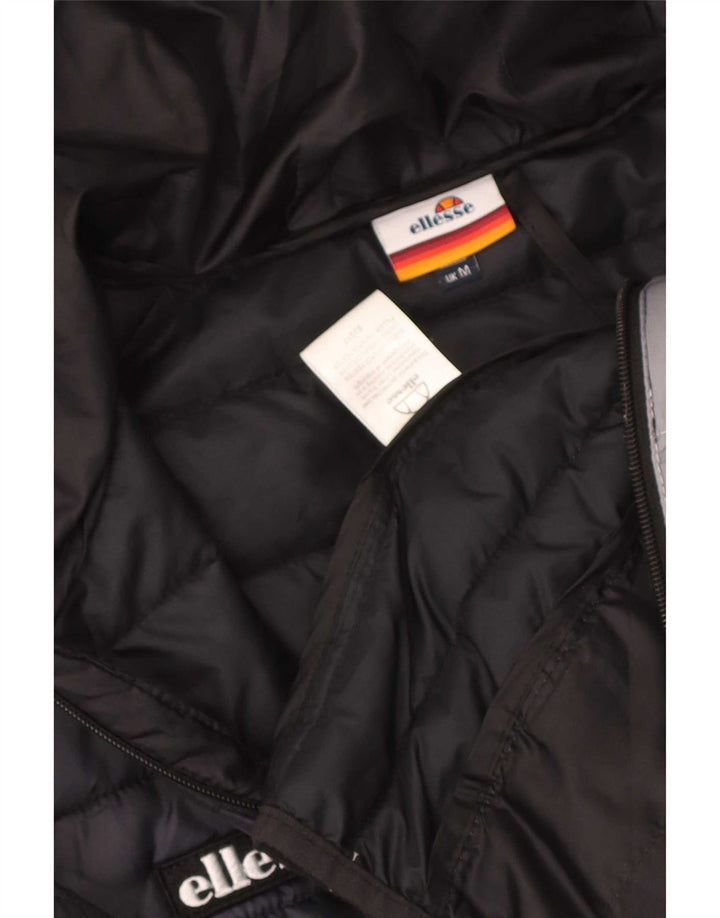 Jaqueta feminina acolchoada com capuz Ellesse UK 14 médio azul marinho colorblock
