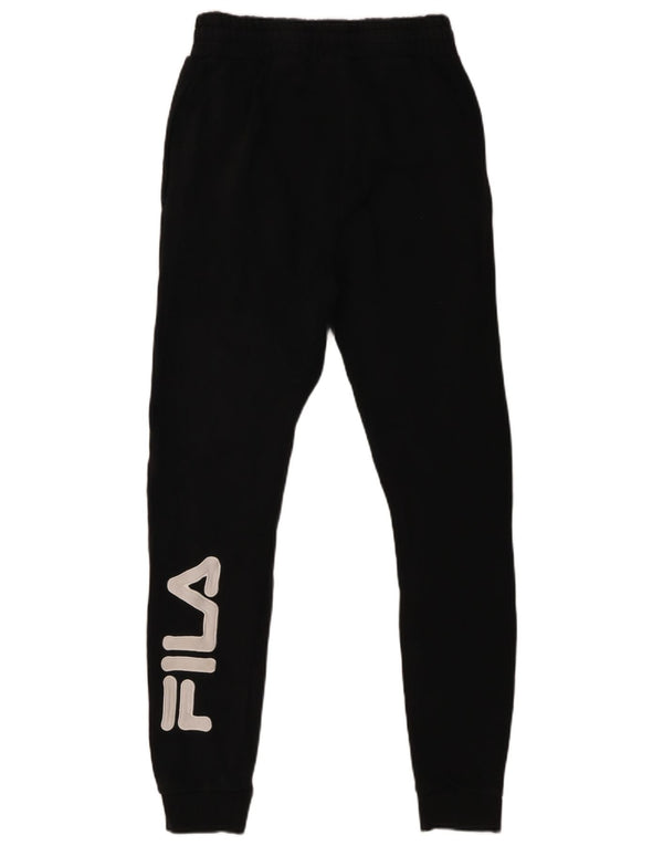 Calça de treino masculina Fila Graphic Joggers pequeno algodão preto
