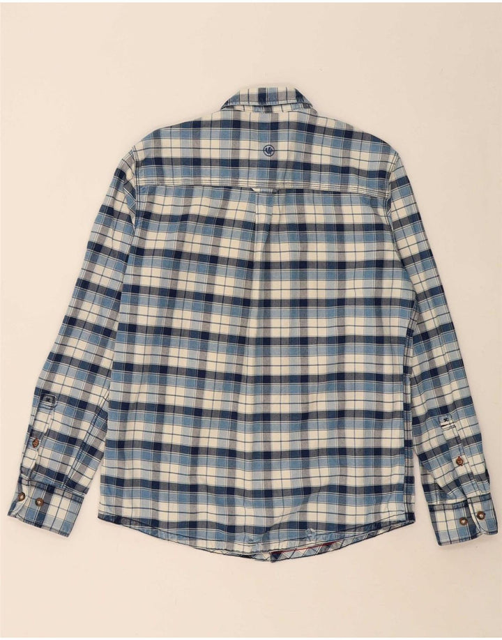 Camisa masculina FAT FACE média azul marinho xadrez algodão