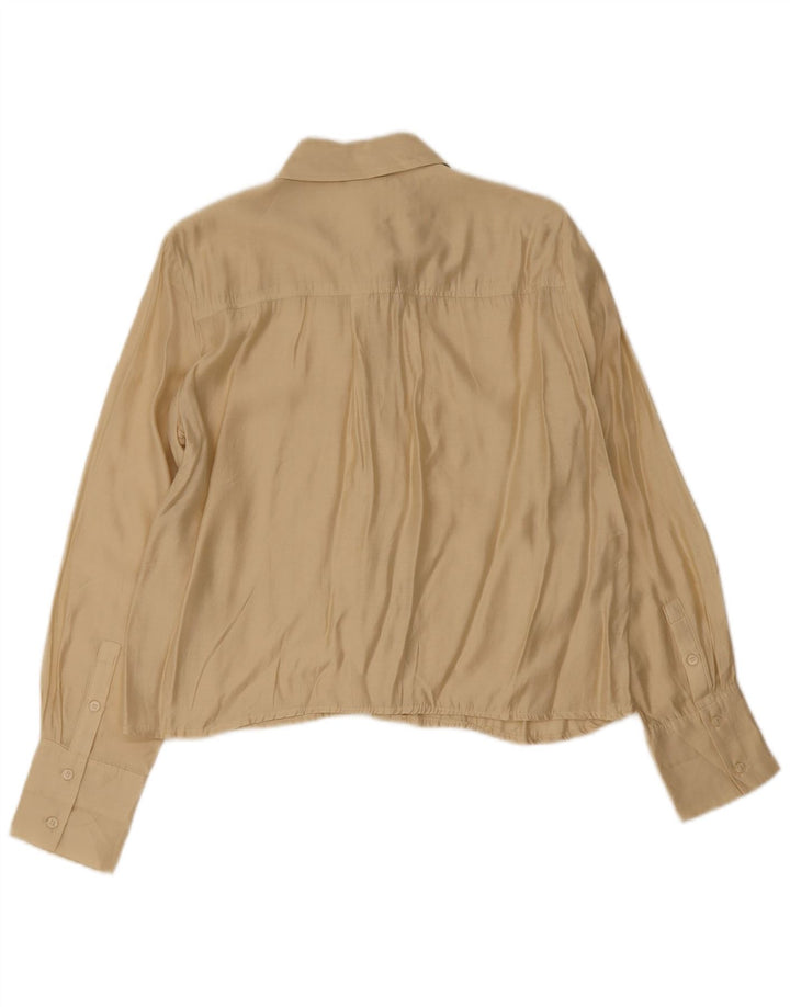 Blusa feminina vintage UK 14 bege médio