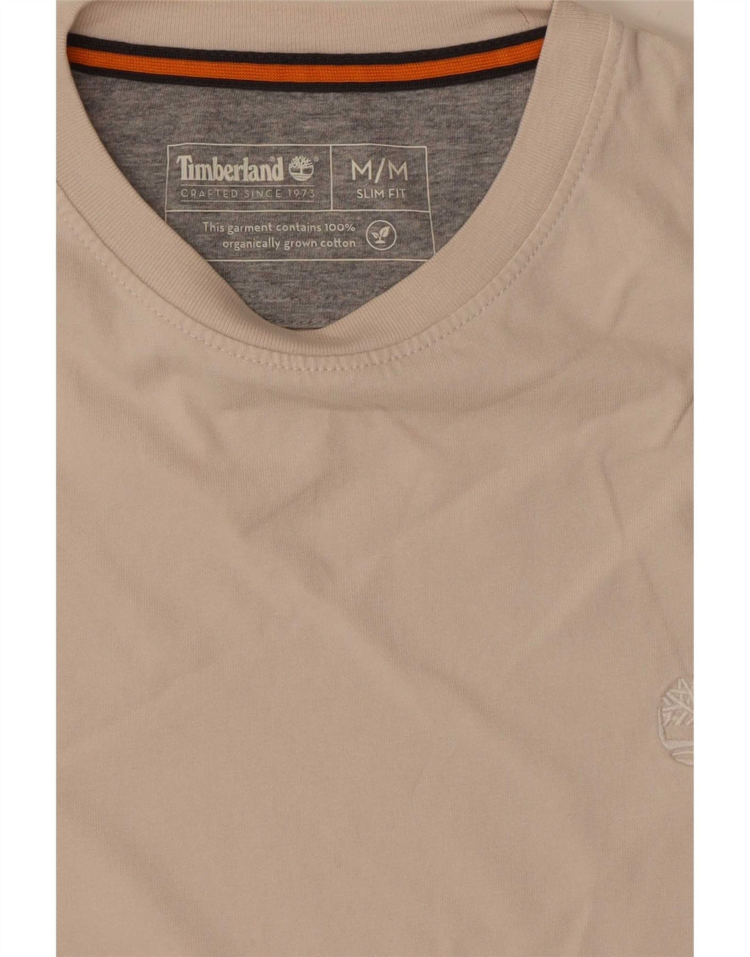 Timberland Camiseta Masculina Slim Fit Top Médio Off White
