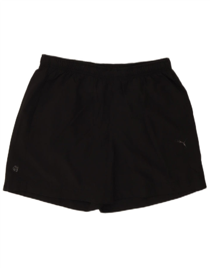 Shorts esportivos masculinos Puma médio preto poliéster