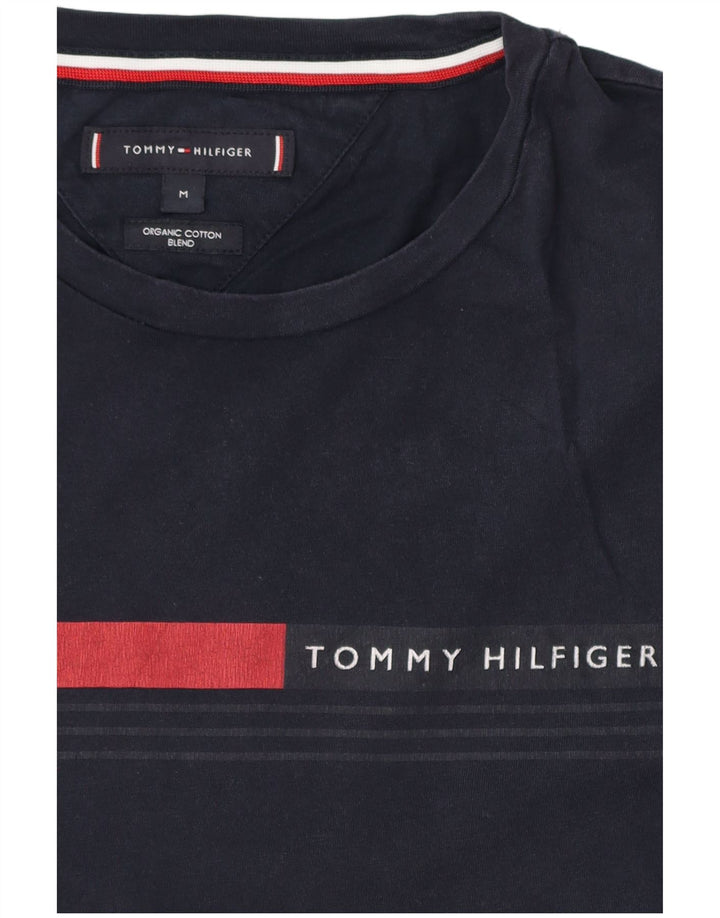 Camiseta masculina TOMMY HILFIGER Top médio azul marinho de algodão colorblock