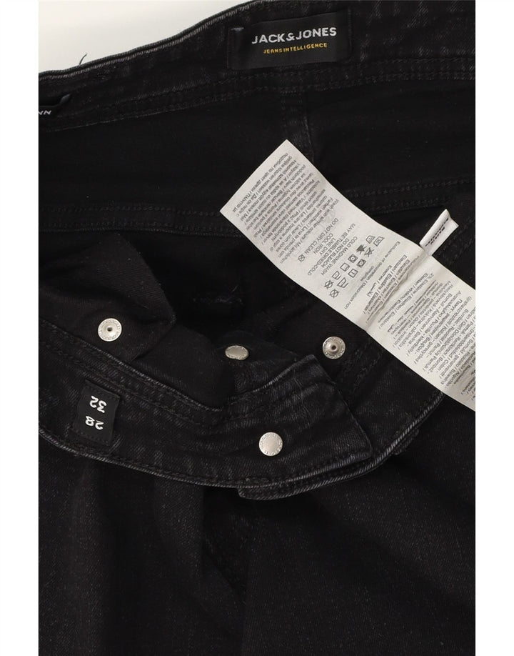 JACK & JONES Masculino GLENN Slim Jeans W28 L32 Algodão Preto