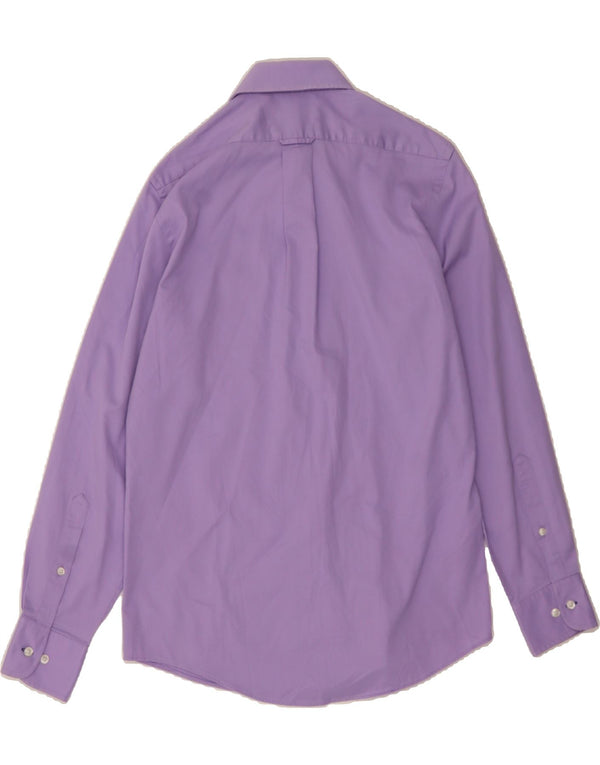 Camisa masculina IZOD Slim Fit tamanho 14 1/2 roxo pequeno