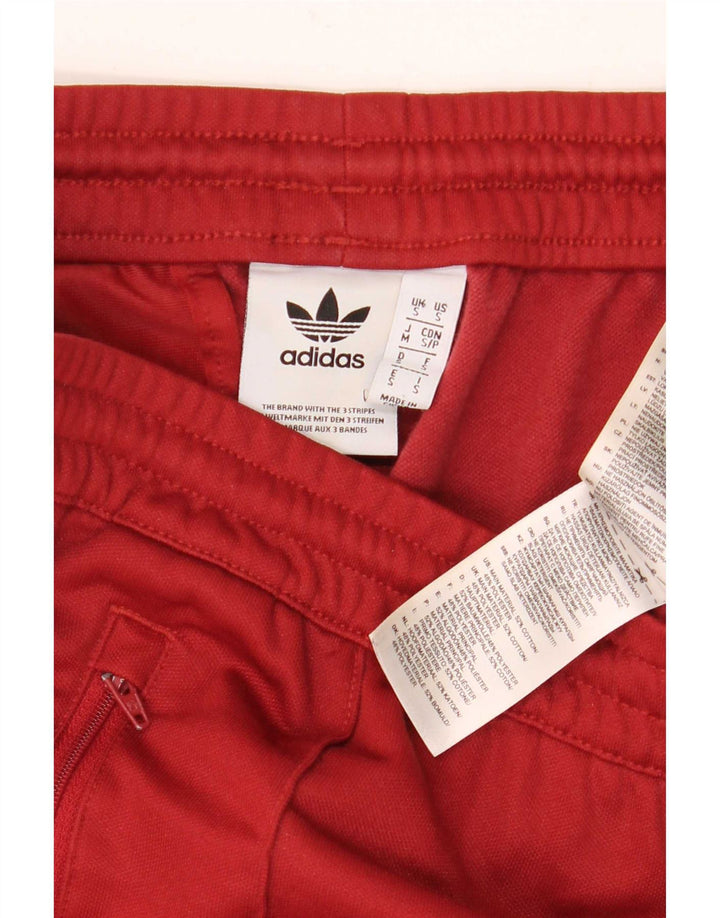 Adidas Mens Calças de treino pequeno algodão vermelho