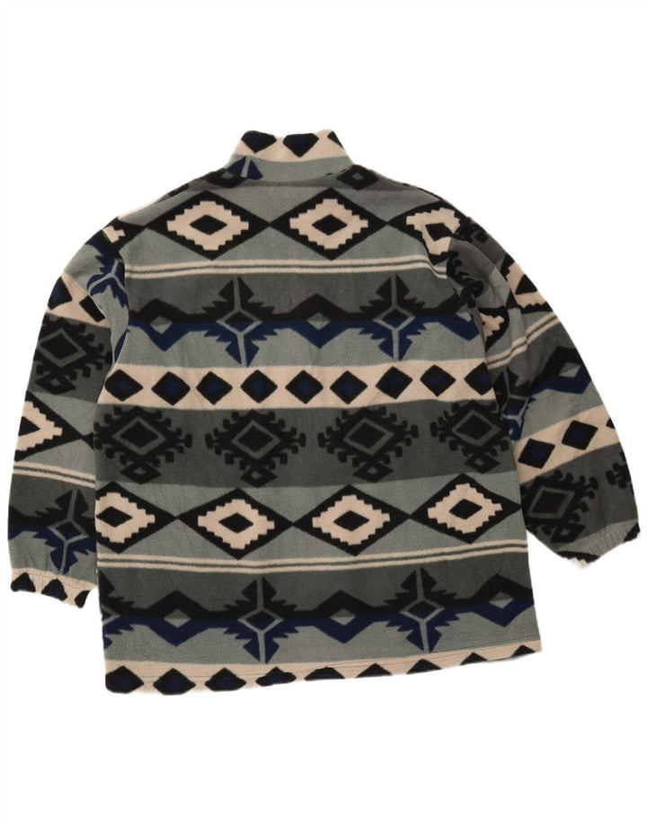Jaqueta de lã masculina VINTAGE UK 42 XL cinza Fair Isle