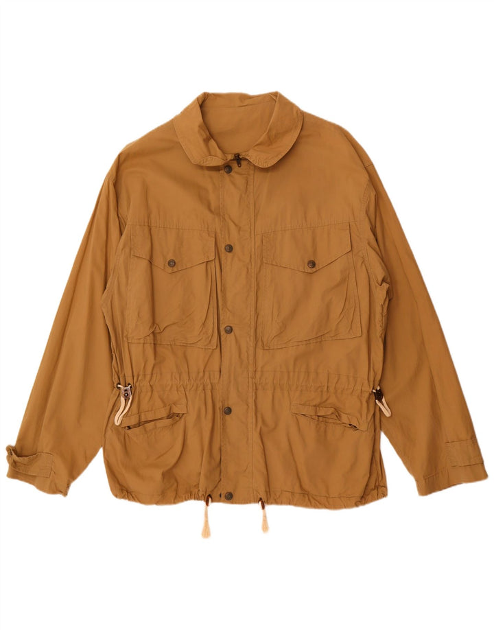 Jaqueta utilitária masculina vintage UK 38 marrom médio