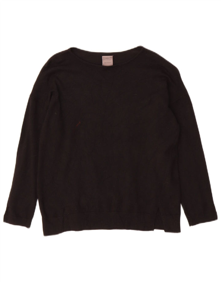 ZARA Suéter feminino com gola canoa 8-9 anos preto