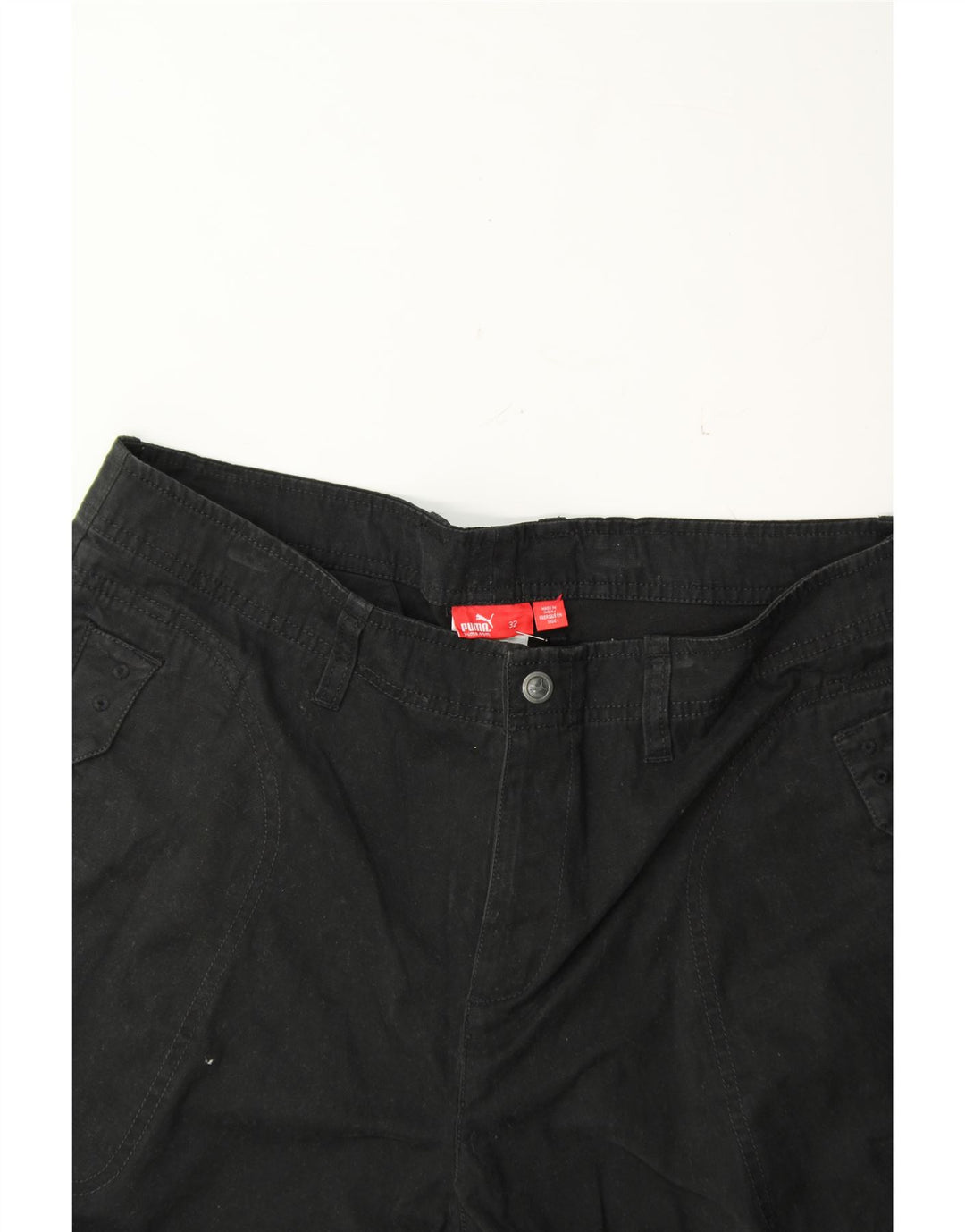 PUMA Mens Straight Casual Trousers W32 L29 Black Cotton Vintage Puma and Second-Hand Puma from Messina Hembry 