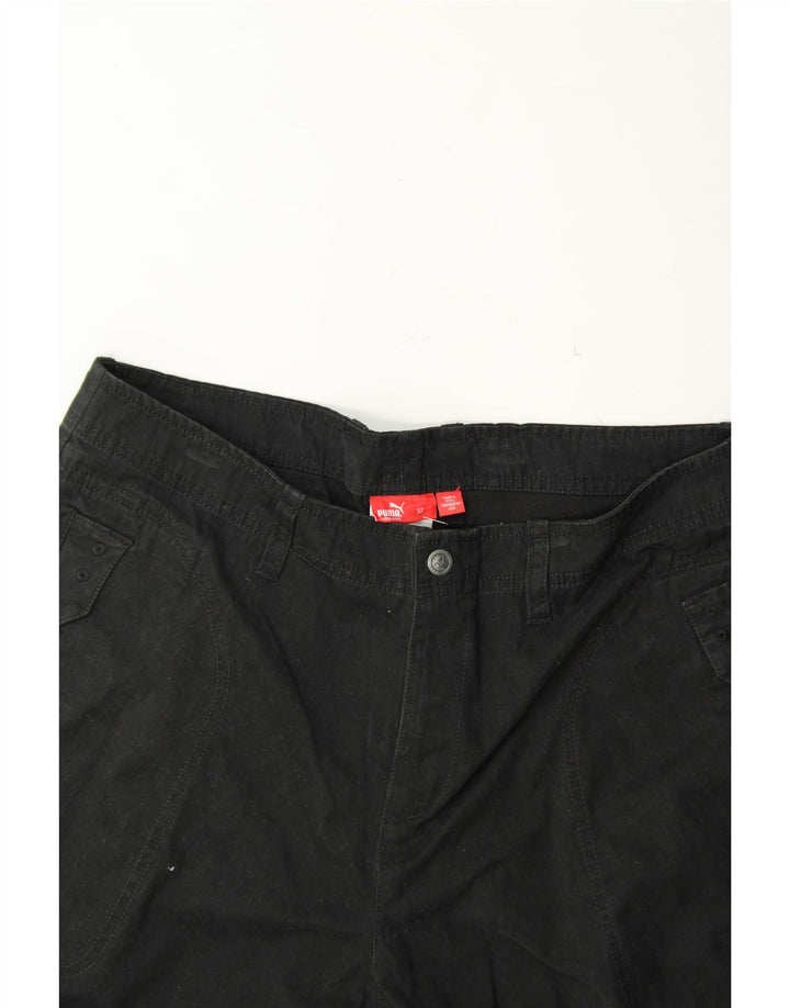 PUMA Mens Straight Casual Trousers W32 L29 Black Cotton Vintage Puma and Second-Hand Puma from Messina Hembry 