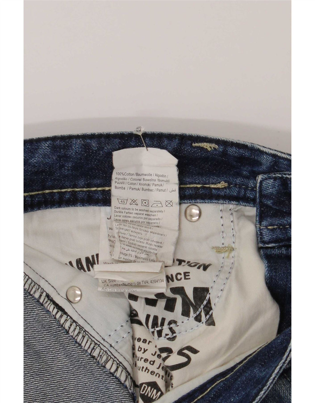 Shorts jeans masculino Jack & Jones W36 grande algodão azul