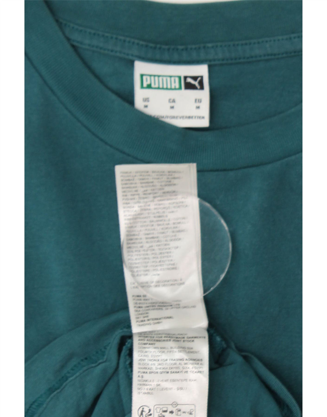Camiseta masculina PUMA com estampa gráfica de algodão verde médio